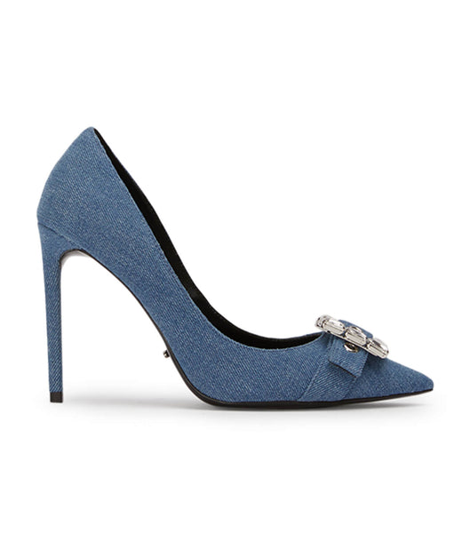 Tony Bianco Abbey Washed Denim 10.5cm Court Sko Blå | MNOHR67024