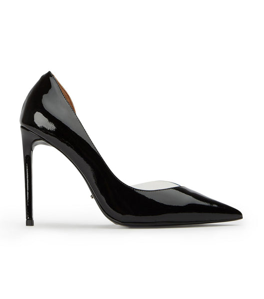 Tony Bianco Adore Black Patent/Clear Vinylite 10.5cm Court Sko Svarte | ENOVG63506