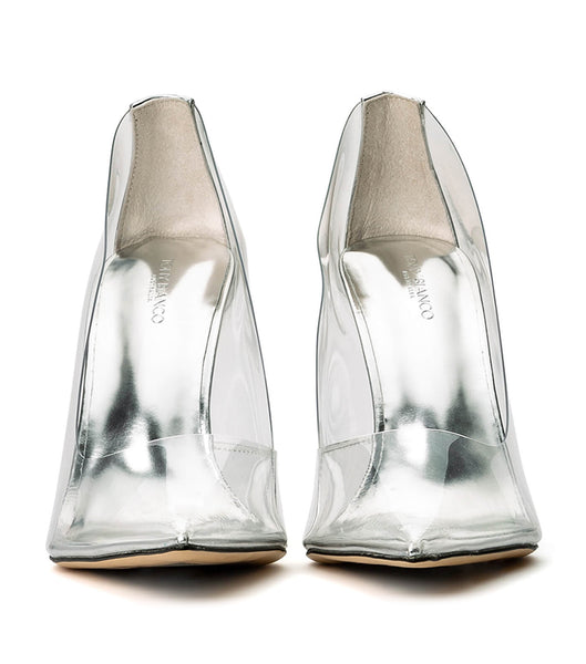 Tony Bianco Alijah Clear Vinylite/Silver 10.5cm Stiletthæler Sølv | ZNONQ71130