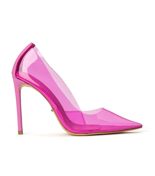 Tony Bianco Alijah Pink Vinylite/Pink Nappa 10.5cm Stiletthæler Rosa | YNOVQ85273