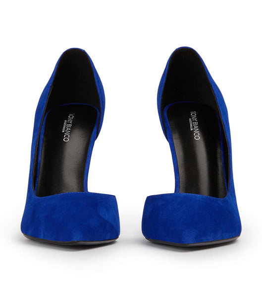 Tony Bianco Alyx Azure Semsket Skinn 10.5cm Stiletthæler Blå | XNOGW92854