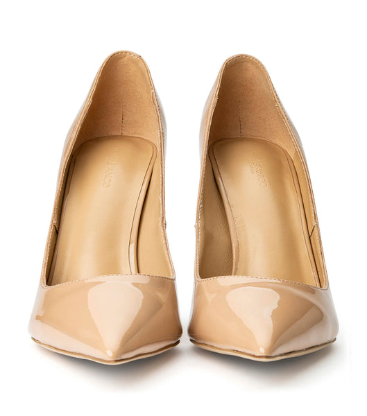 Tony Bianco Anja Nude Patent 10.5cm Bling hæler Beige | ZNONQ54372