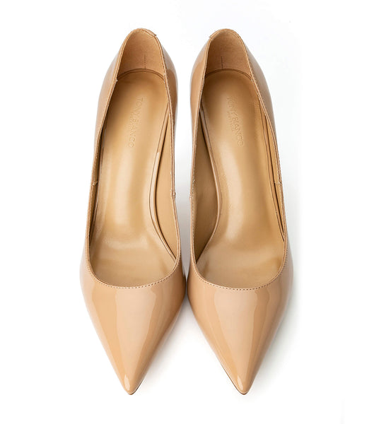 Tony Bianco Anja Nude Patent 10.5cm Brude hæler Beige | FNOHY85143