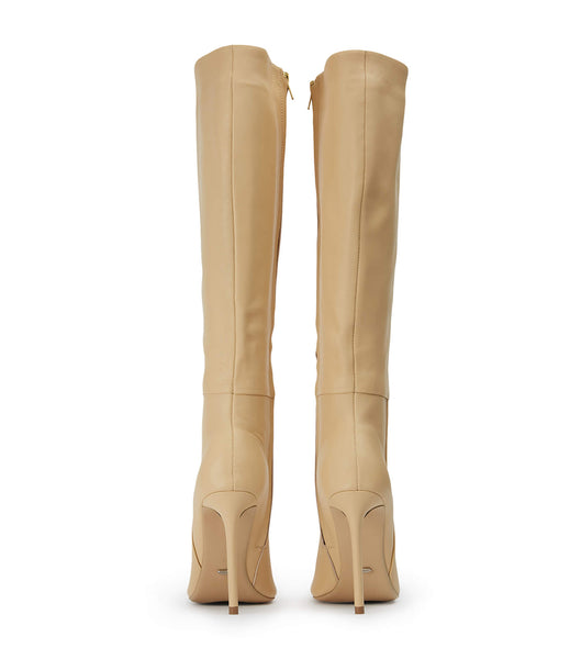 Tony Bianco Apollo Butter Nappa 10.5cm Mid Calf Boots Beige | GNOEC93426