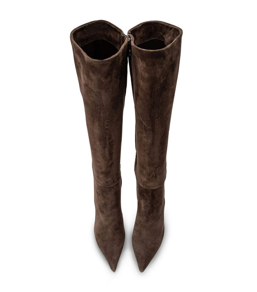 Tony Bianco Apollo Espresso Semsket Skinn 10.5cm Mid Calf Boots Sjokolade | ZNOMJ92227