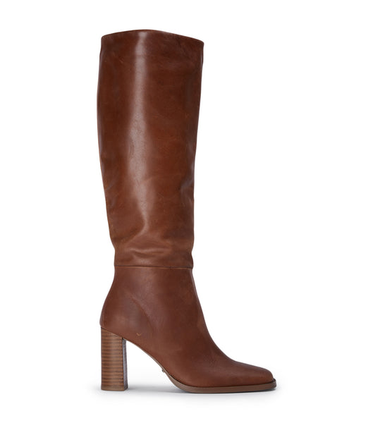 Tony Bianco Asher Cognac 8.5cm Mid Calf Boots Brune | SNOVO12868