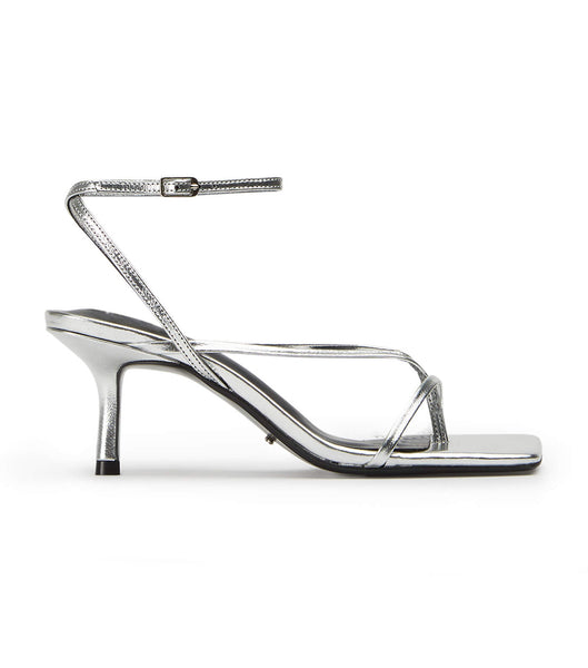 Tony Bianco Avi Silver Foil 6.5cm Stiletthæler Sølv | XNOGW24116