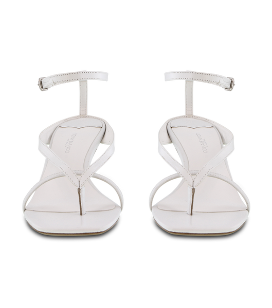 Tony Bianco Becca White Sheep Nappa 7.5cm Strappy hæler Hvite | LNOTR74546