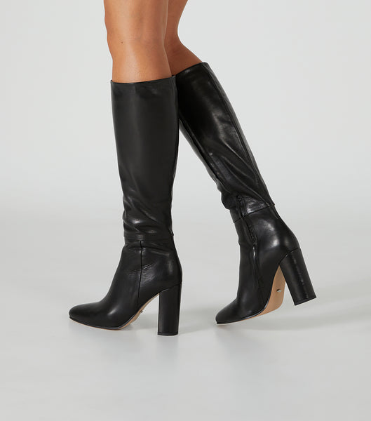 Tony Bianco Bellez Black Venice 9.5cm Mid Calf Boots Svarte | ENOVG57873