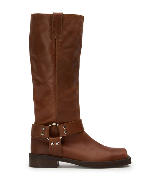 Tony Bianco Biker Cognac 3.5cm Kampstøvler Brune | NOIIZ61071