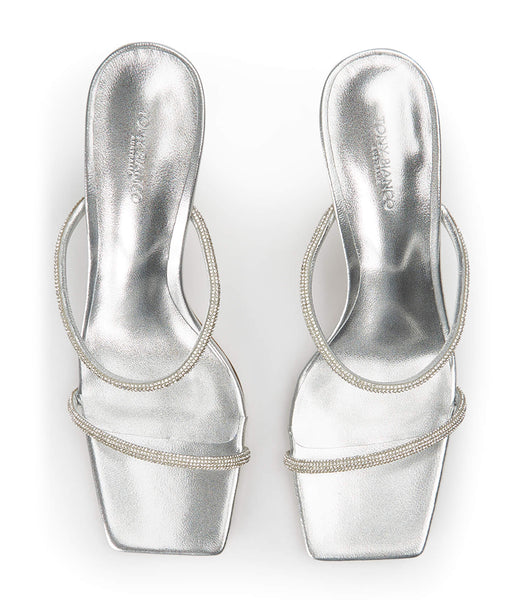 Tony Bianco Chase Silver Nappa Metallic 8.5cm Stiletthæler Sølv Metal | BNOSD36717