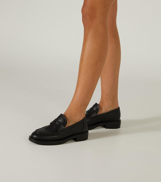 Tony Bianco Cherish Black Turin 4.5cm Loafers Svarte | TNOWZ79278