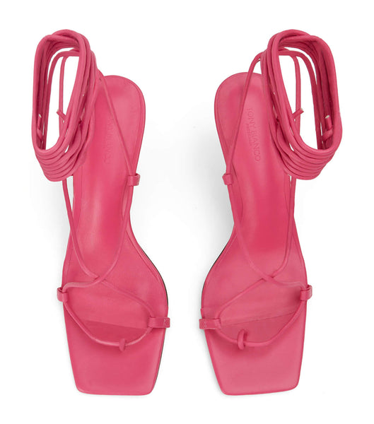 Tony Bianco Clarity Acid Pink 8.5cm Strappy hæler Rosa | NOXMI93934