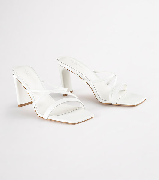 Tony Bianco Classic White Nappa 8.5cm Eventhæler Hvite | TNOWZ53707