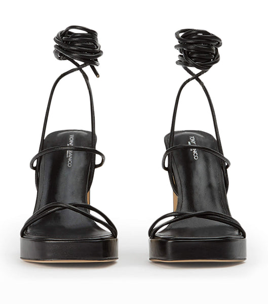 Tony Bianco Deon Black Nappa 11.5cm Strappy hæler Svarte | MNOHR91406