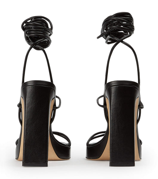 Tony Bianco Deon Black Nappa 11.5cm Strappy hæler Svarte | MNOHR91406