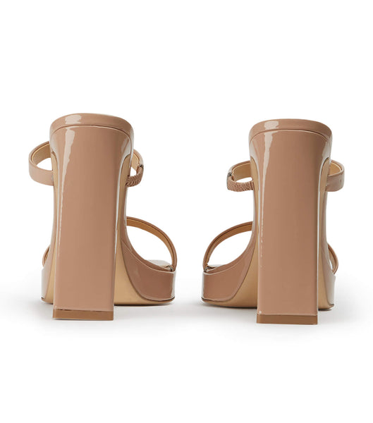 Tony Bianco Diane Coco Patent 11.5cm Blokke Hæler Beige | NOQCS93903