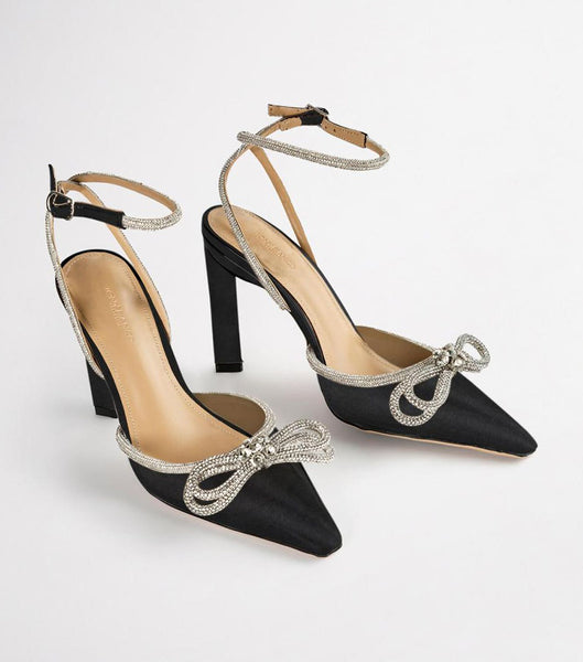 Tony Bianco Elsie Black Satin 10.5cm Court Sko Svarte | NOXMI89995