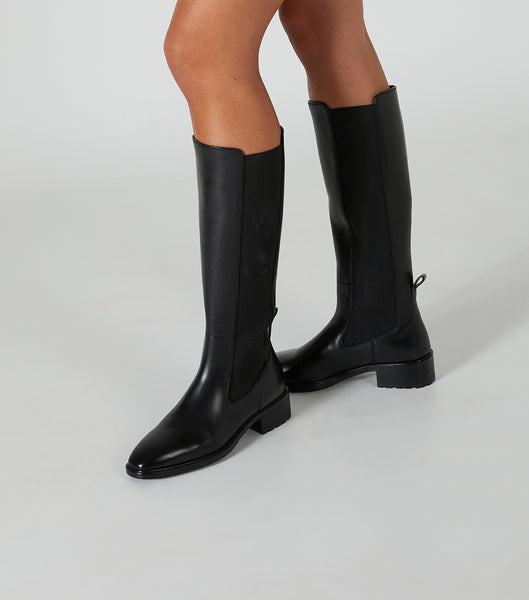 Tony Bianco Emrata Black Como 4cm Mid Calf Boots Svarte | NOIIZ85332