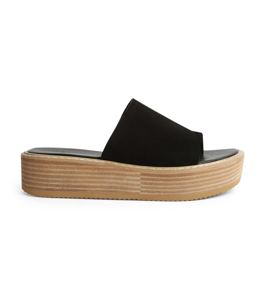 Tony Bianco Energy Black 4.5cm Flate Sandaler Svarte | GNOUC30872