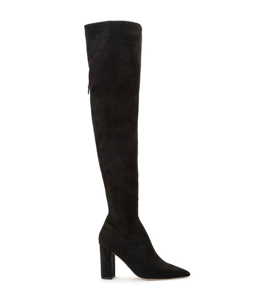 Tony Bianco Estella Black Stretch Semsket Skinn 8.5cm Støvler Med Hæl Svarte | NONEJ33099