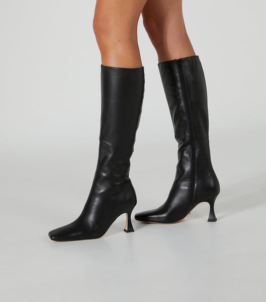 Tony Bianco Fantasy Black Venice 8cm Mid Calf Boots Svarte | BNOSD95698