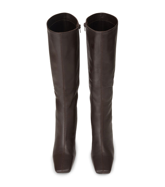 Tony Bianco Fantasy Chocolate Nappa 8cm Mid Calf Boots Sjokolade | XNOBH40041