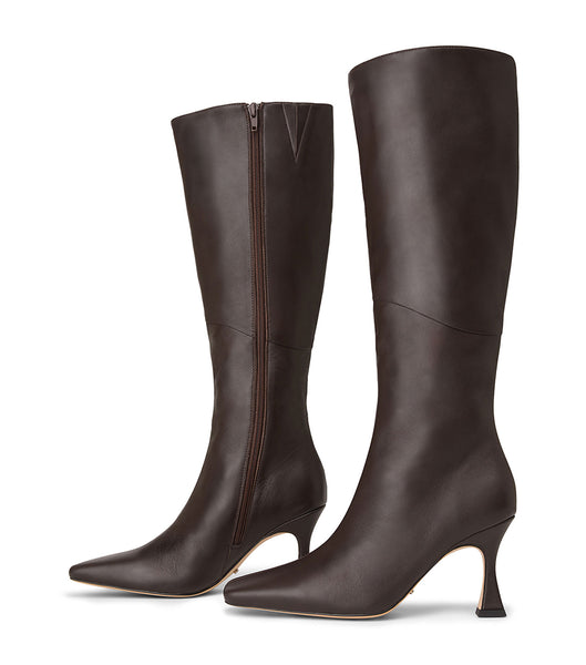 Tony Bianco Fantasy Chocolate Nappa 8cm Mid Calf Boots Sjokolade | XNOBH40041