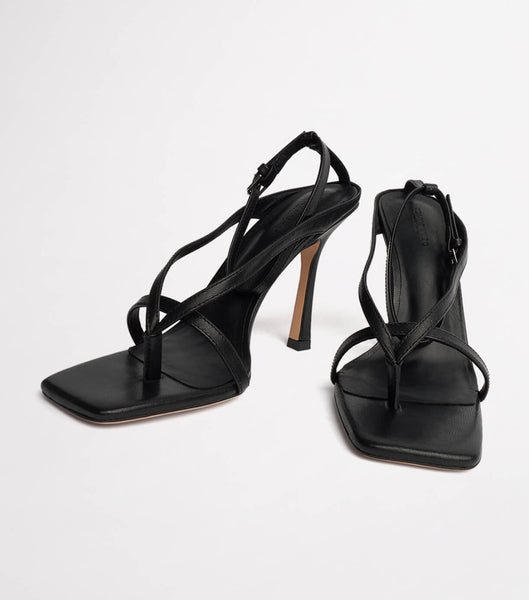 Tony Bianco Faythe Black Kid 10.5cm Strappy hæler Svarte | NOIIZ35199