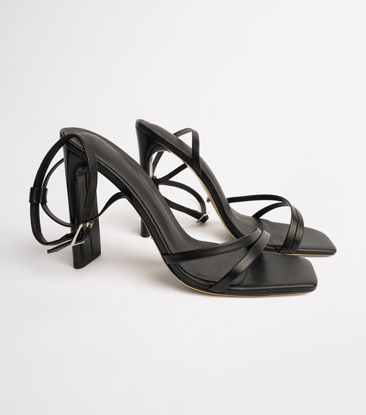 Tony Bianco Fiance Black Kid 11cm Strappy hæler Svarte | NOZPD22290