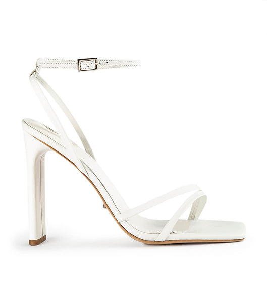 Tony Bianco Fiance Milk Capretto 11cm Strappy hæler Hvite | DNOVO86077