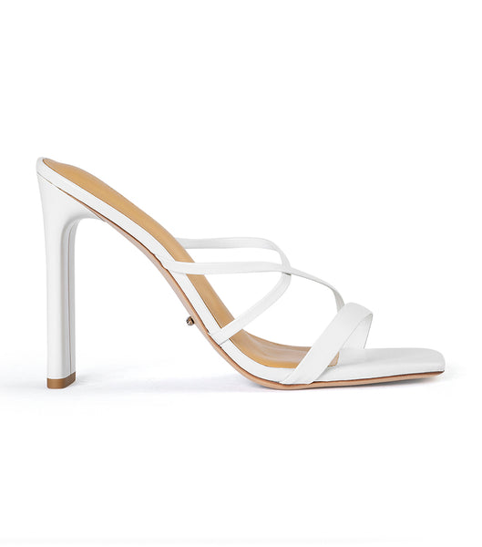 Tony Bianco Fior White Kid 11cm Strappy hæler Hvite | NOJBT53118