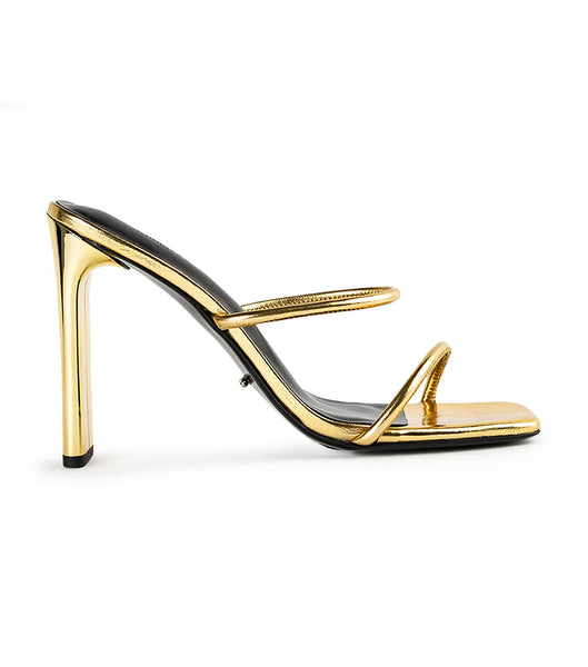 Tony Bianco Florence Gold Foil 11cm Brude hæler Gull | DNOKV18518