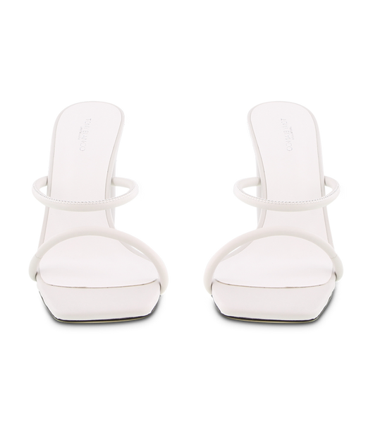 Tony Bianco Florence Milk Capretto 11cm Blokke Hæler Hvite | XNOBH28974