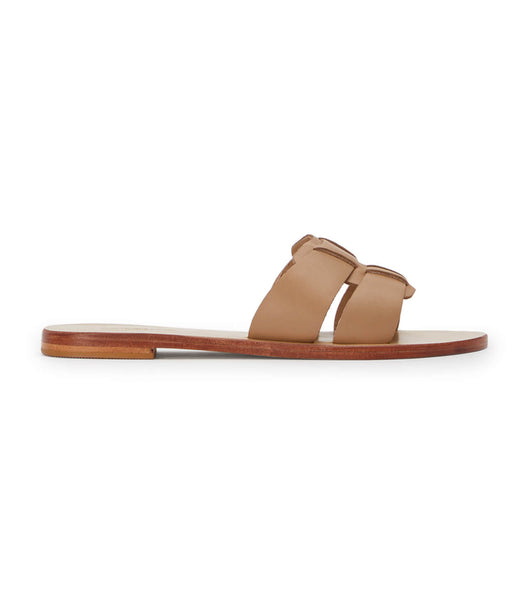 Tony Bianco Force Camel 1cm Flate Sandaler Brune | NODYB74966