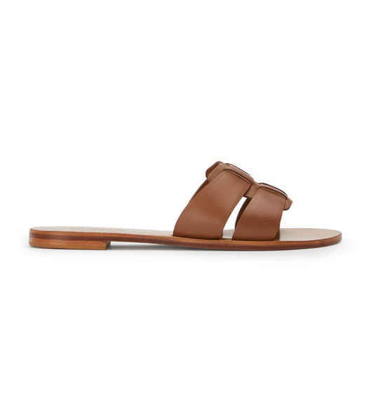 Tony Bianco Force Tan 1cm Flate Sandaler Brune | ZNONQ76650