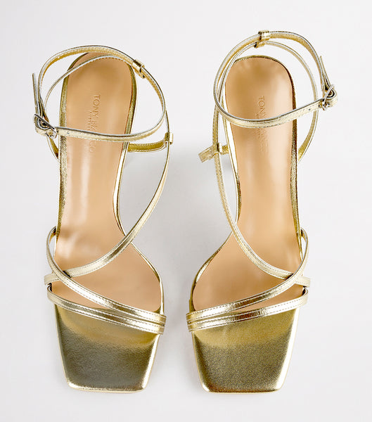 Tony Bianco Franci Gold Nappa Metallic 10.5cm Brude hæler Gull Metal | BNOSO17730