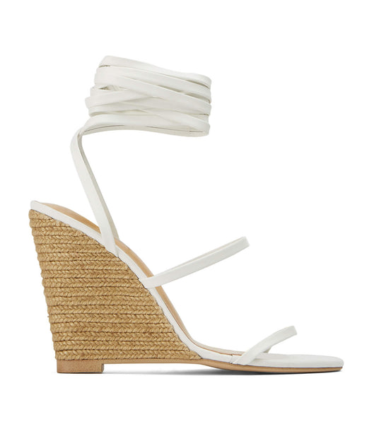 Tony Bianco Gabriella Milk Capretto 11cm Strappy hæler Hvite | NOXMI42284