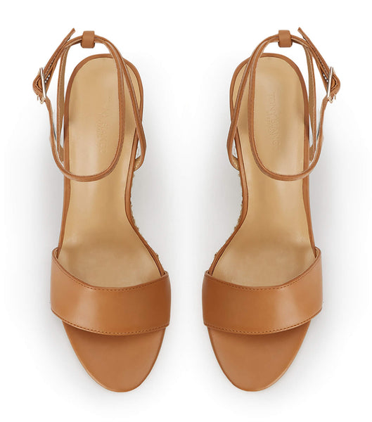 Tony Bianco Gizmo Tan Como 11cm Wedge Brune | UNOTG10861