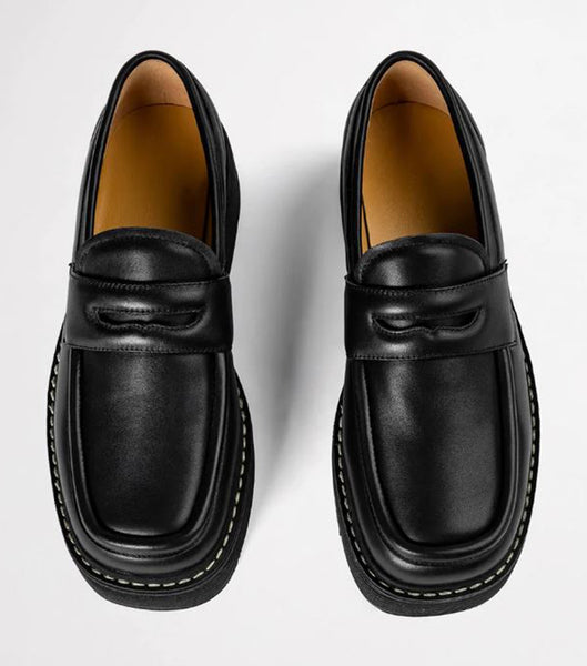 Tony Bianco Granite Black Nappa 5cm Loafers Grå Svarte | TNOWZ85807