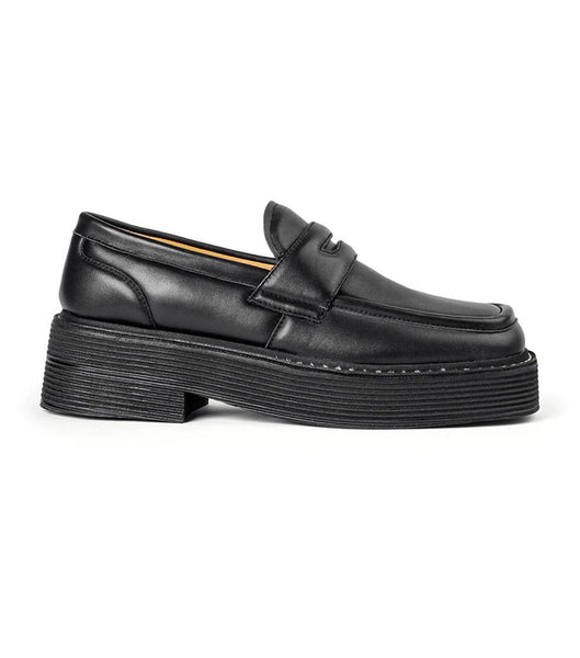 Tony Bianco Granite Black Nappa 5cm Loafers Grå Svarte | TNOWZ85807