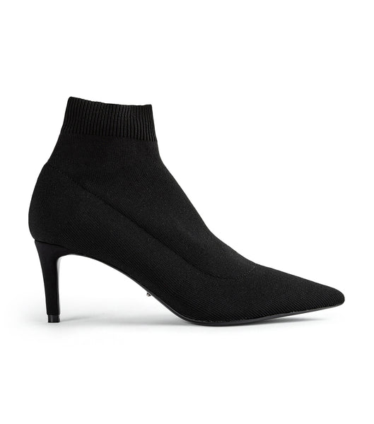 Tony Bianco Gwen Black Sock Knit 6.5cm Ankelstøvletter Svarte | SNOVO65786