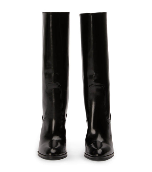 Tony Bianco Hadley Black Hi Shine 10.5cm Mid Calf Boots Svarte | NOICD99934