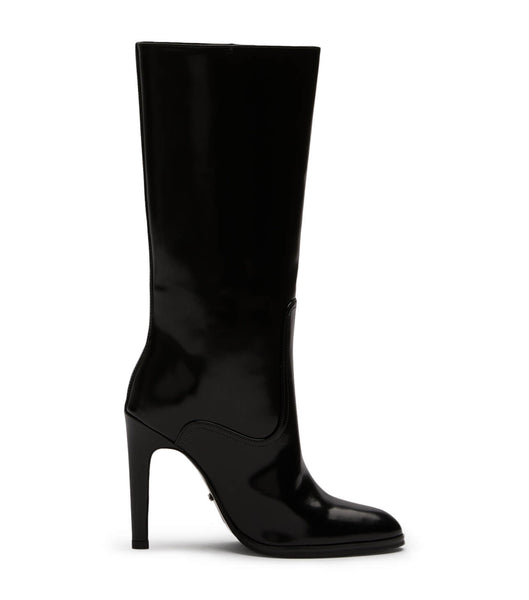 Tony Bianco Hadley Black Hi Shine 10.5cm Mid Calf Boots Svarte | NOICD99934