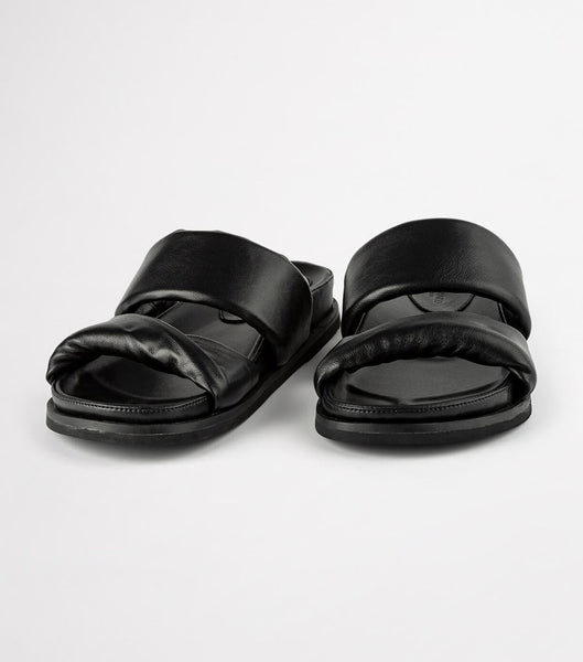 Tony Bianco Henry Black Nappa 3.5cm Badesandaler Svarte | NONZX56898