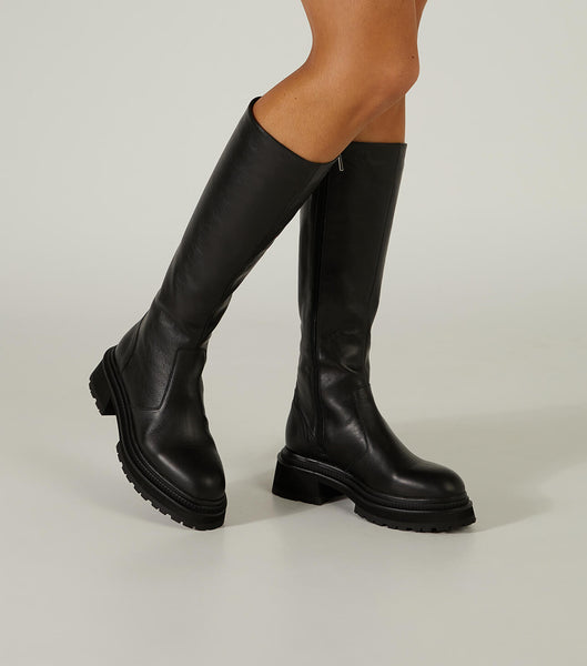 Tony Bianco Hitch Black Venice 5.5cm Mid Calf Boots Svarte | NOQCS59932