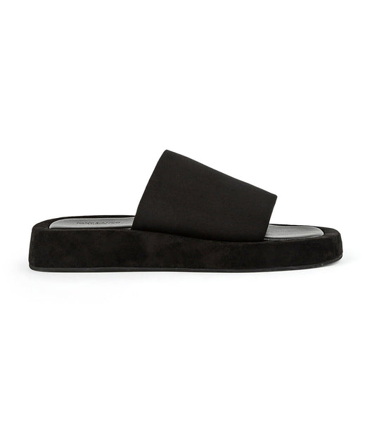 Tony Bianco Isabel Black Magic 1.5cm Flate Sandaler Svarte | GNOUC37748