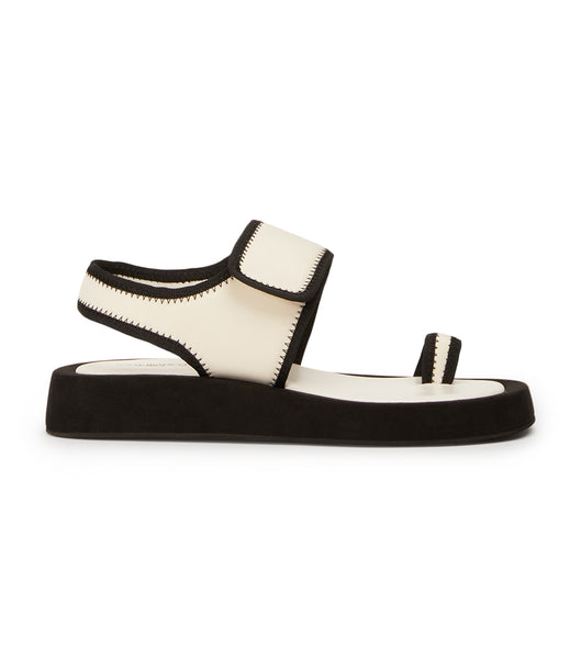 Tony Bianco Iso White/Black Neoprene 3.5cm Sandaler Hvite Svarte | NONEJ54455