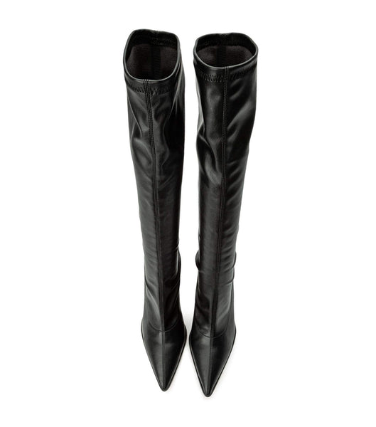 Tony Bianco Knight Black Venezia 9.5cm Mid Calf Boots Svarte | BNOSD93189