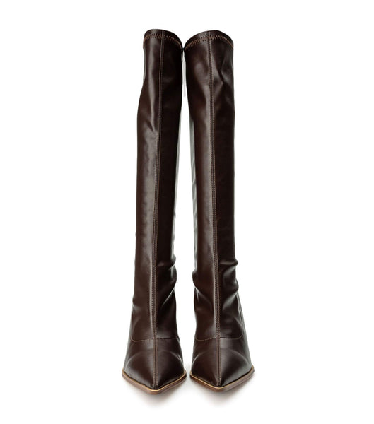 Tony Bianco Knight Choc Venezia 9.5cm Mid Calf Boots Sjokolade | SNOVO41233